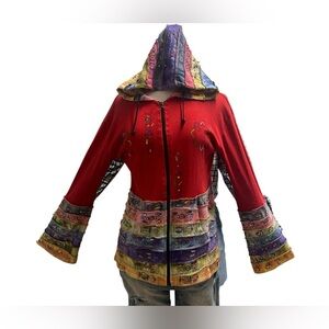 Rising International Multicolor Hooded Jacket